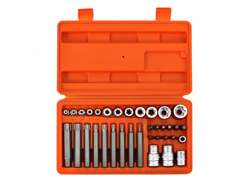 Juego de 35 Puntas Torx Enc 1/4-3/8-1/2"